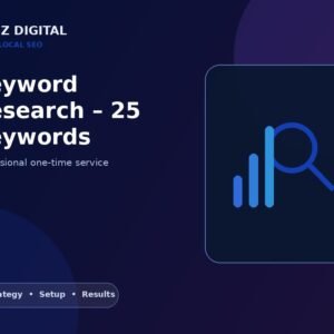 Keyword Research – 25 Keywords